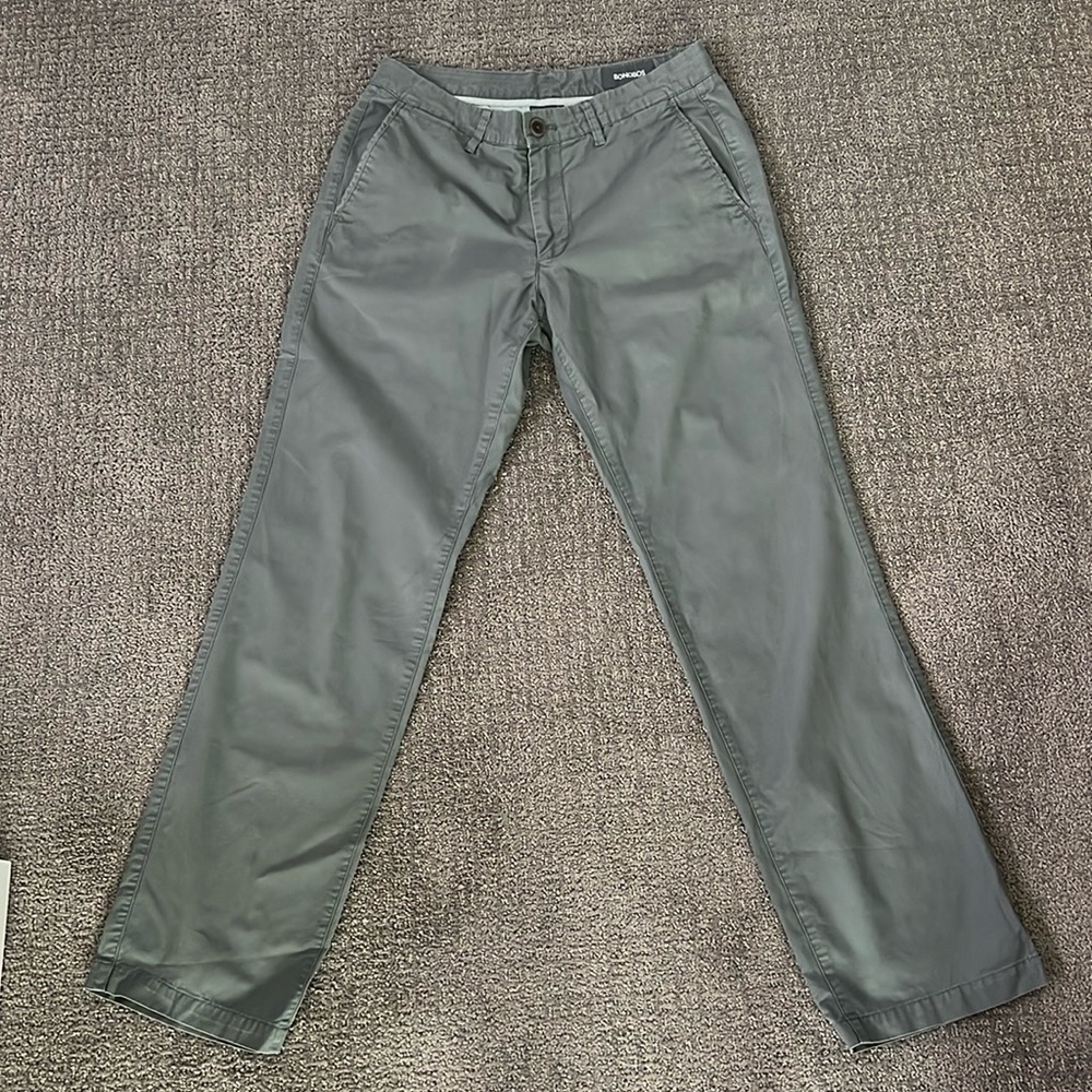Bonobos Straight Leg 29x30 Olive Moss Pants